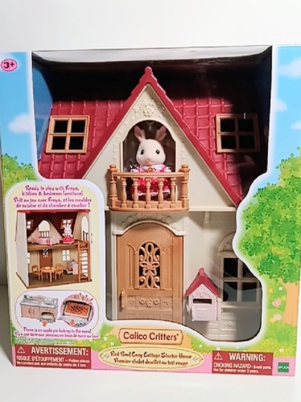 Calico Critters Red Roof Cozy Cottage Starter Home Dollhouse with Rabbit